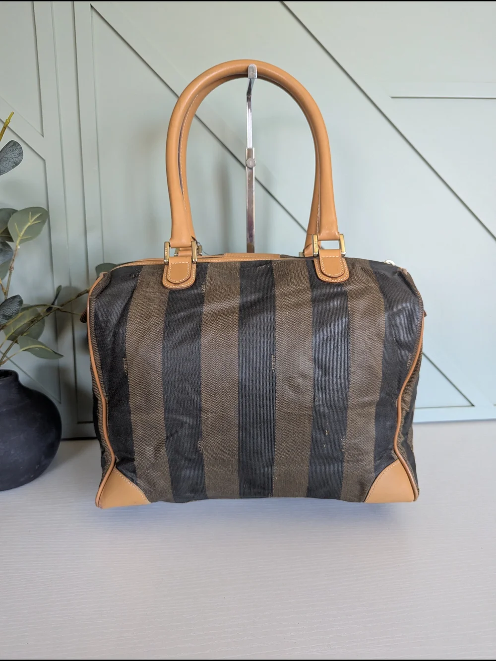 vintage Fendi Pequin Boston Bag, a classic piece originally